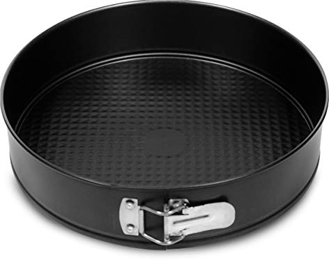 FORMEGOLOSE, Molde Plegable de 1 Fondo 22 cm, Acero, Doble Capa Antiadherente, Color Negro