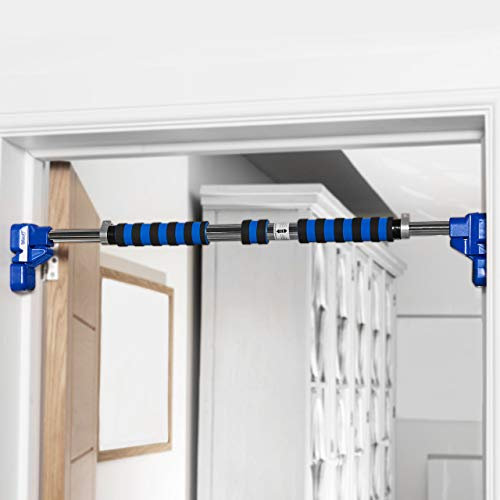 METIS Barre de Traction Réglable | Pull up bar | Barre Porte | Parfaites pour les gymnases à domicile | Sport Musculation Gymnastique | Sans fixation (90-120 cm)