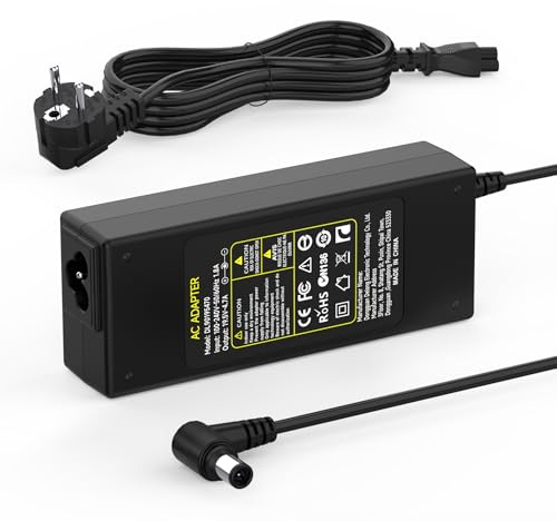 19.5V Netzteil Kompatibel für Sony Bravia TV KDL-24 KDL-32 KDL-40 KDL-42 KDL-48 KDL W600B W650A W700B W800B Smart LED LCD HDTV TV Charger, Vaio Laptop Ladekabel PCG VGN VGP Adapter Ladegerät