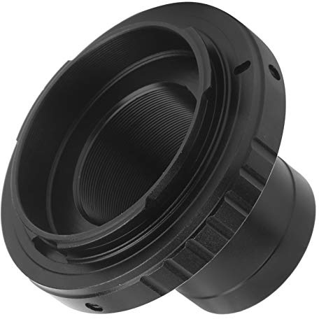 Sxhlseller 1,25 Zoll T2 T-Mount Adapterring für Kamera und Teleskop Adapter, Aluminiumlegierung, M42 x 0,75, Schwarz