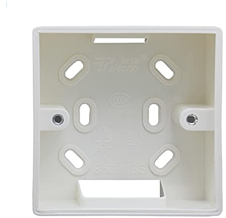 Beok Scatola montata a superficie per termostato di riscaldamento a pavimento Custodia montata a superficie per scatole da incasso, universale 86x86mm Bianco