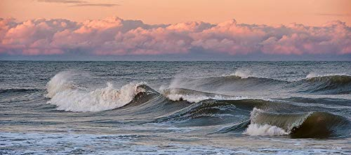 Feeling at home LEINWANDDRUCK im SCHATTENFUGENRAHMEN Winter Wonder Sea Turek Eve - Meer horizontal Kunstbilder im Holzrahmen cm_40_X_91