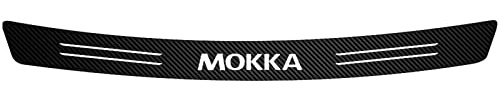 EAGLEG Auto Ladekantenschutz Stoßstangenschutz, für Op-EL Astra J H G K Insignia Corsa D B Mokka Vectra Kohlefaser Heck Rear Bumper Aufkleber Styling Kofferraumwanne Kantenschutz ZubehöR, Mokka