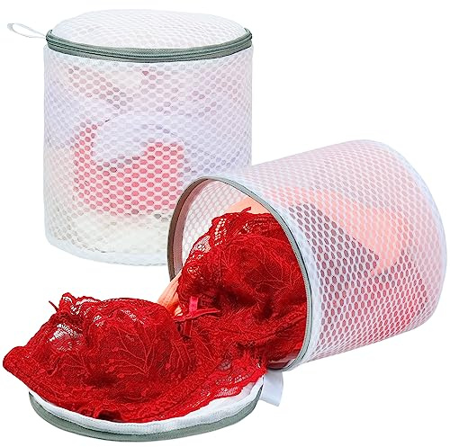 Vivifying Bra Bags for Laundry, 2 Pack Honeycomb Mesh Bra Washing Bags for Laundry, Washing Machine, Lingerie, Delicates, Sock and Baby Clothes