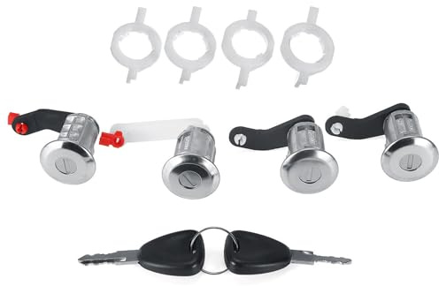Bohaner 4x Schließzylinder Zylinderschloss Türschloss Zylinder mit 2x Schlüssel Links Rechts für Renault Master II Opel Movano Interstar 7701470944 7701470945 256522 256523