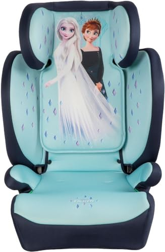 Tataway Disney Frozen i-Size, Seggiolino auto bambini 15-36 kg (3,5-12 anni), 100-150 cm, Gruppo 2/3, si installa con cintura a 3 punti, azzurro
