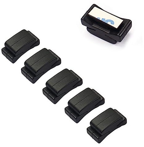 HEMOTON 5pezzi Porta Plettri Per Chitarra Clip Per Plettro Supporto Leggero Per Musicisti Facile Da Installare Sulla Testata Per Chitarra Basso E Ukulele Nero