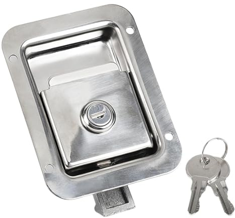 Chiusura Cassetta Degli Attrezzi Camion | Serratura Porta Campers | Maniglia Ricambio Chiusure Mobili Con Chiavi, Serratura Pannello, Serratura Antifurto Per Porta Paletta Cassetta Degli Attrezzi