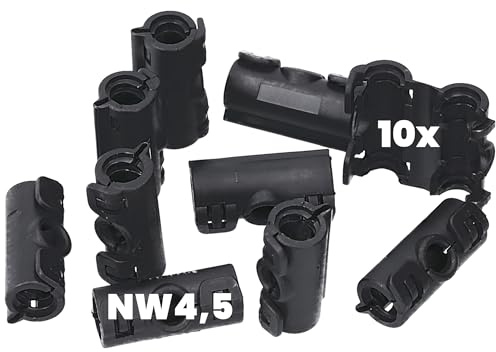Kalitec 9810045 - Distributore a forma A, NW, 4,5, nero, distributore per tubo corrugato, 3 vie, scatola di distribuzione, colore nero, pezzo di distribuzione