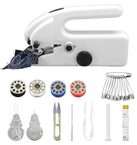 Handnähmaschine, Mini Nähmaschine Mit Nähzubehör, Tragbare Handnähmaschine, Elektrische Handliche Nähmaschine, Heimwerker Sewing Machine Für Anfänger, Zum Nähen Von Kleidung, Handarbeiten