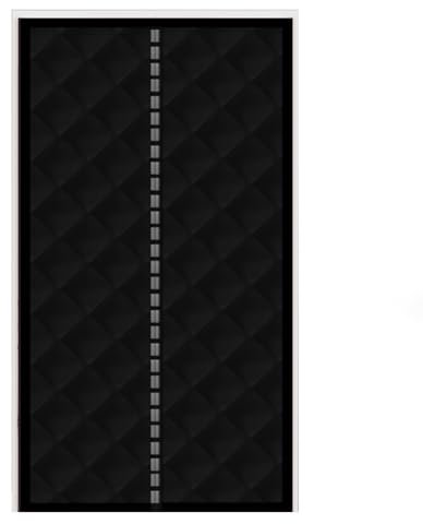 Cozomiz Wärmeschutzvorhang Magnet Thermo Türvorhang Thermovorhang Wasserdicht Verdunklungsgardine Winddicht Geräuschisolierung Isolier Schutz Panel-Isolierung 110x210cm (B x H) Schwarz