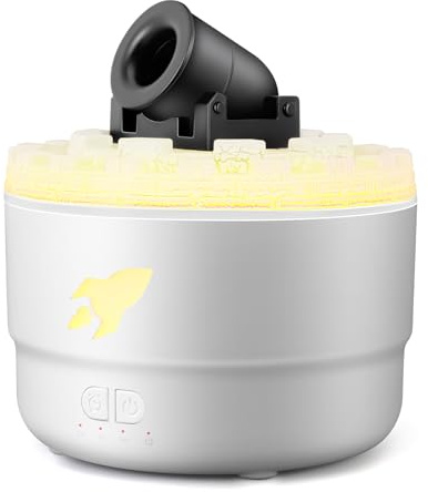 Gugixom 300ml Humidificador de Torreta,20 dB Humificadores para Habitacion Con Siete Luces,Humidificador Silencioso Para Dormitorio, Estudio, Despacho (blanco)