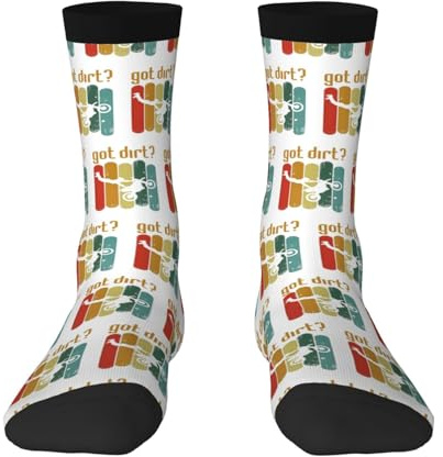 Calcetines de algodón para adultos con diseño de motocross, para carreras