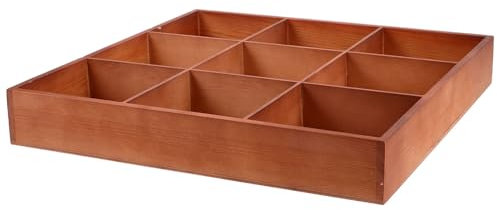 VINTORKY Kleine Holz-aufbewahrungsbox Mit Fächern Organizer Für Nail Art Schmuck Und Bürobedarf Robuste Holzkonstruktion Für Stilvolle Und Effiziente Aufbewahrung