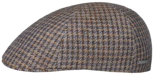 Stetson Texas Vanmore Flatcap Made in Germany Damen Herren Sommer braun-blau 59 cm
