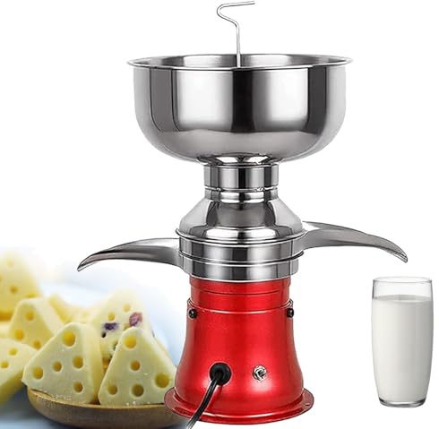 Centrifugeuse à lait électrique, Séparateur de crème de lait électrique, consistance réglable 10500 tr/min, pour lait de vache, lait de chèvre, séparateur de ferme
