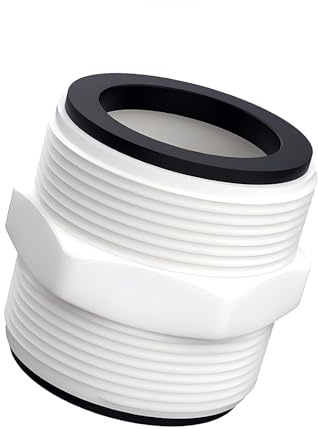 Adaptador de Manguera Piscina 1,5, Juego de conexión de piscina de 38 mm con 2 Anillos de Goma Juntas Repuestos Resistant Extensor de Manguera de Jardín Accesorios para Estanques de Natación