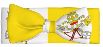 SSIULUS Haarband mit Schleife und Vatikanflagge, weiches Polyester, mit niedlichem Schleifen-Design, dehnbar und bequem