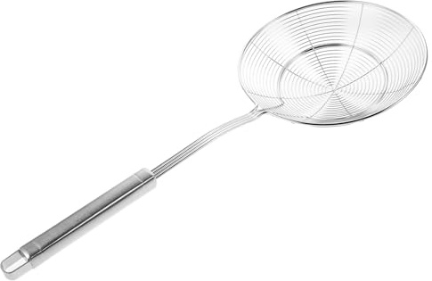 MAGICLULU 2 Piezas Espumadera de Acero Inoxidable con Malla Fina para Colar Aceite y Agua Mango Ergonómico Ligero Colador para Freír Sopa Hot Pot y Escurrir Fideos Diseño Colgante Ahorra
