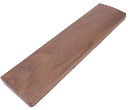 Aramox Handledsstöd för Tangentbord Av trä, Handledsstöd i Massivt valnötsträ Ergonomisk Halkfri Design för 60% Tangentbord, 30x8x1,6 Cm