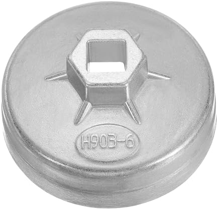 QUARKZMAN Clé Pour Filtre À Huile 12 Crans 75mm Diamètre Intérieur 1/2 Carré Entraînement Type Coupe Aluminium Métrique Outil De Démontage Pour Filtre À Huile Pour Engine Conduit Fittings
