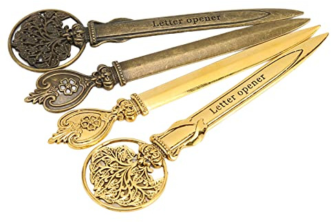 Generic Coltello Tagliacarte Elegante e Compatto in Lega di Zinco per L'apertura delle Buste in Ufficio