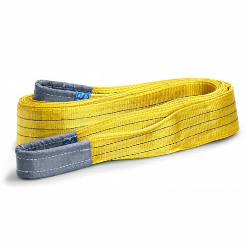 Cinghia di Sollevamento Professionale – Fascia in Poliestere Alta Resistenza – Imbracatura per Carichi Pesanti – Certificata per Uso Industriale e Officina (6 mt)