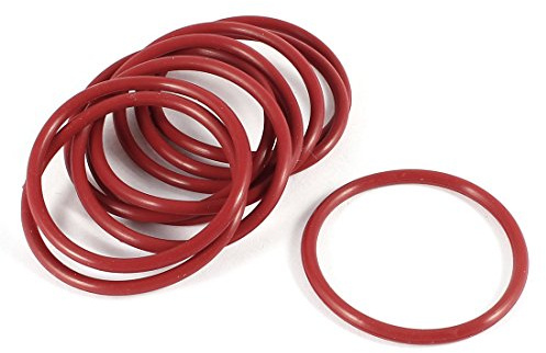 sourcing map 10 Stk Rot 46mm x 3mm O Typ Abdichtung Ring Dichtung Tülle | Gummi, Größe