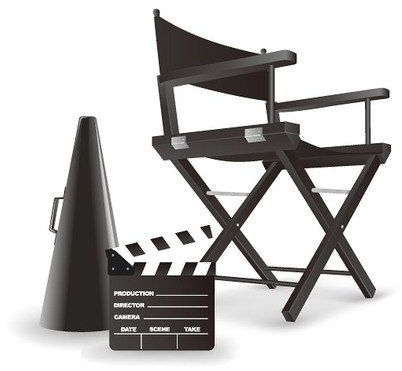 ZStyle Regiestuhl, klappbar, aus Holz, schwarz