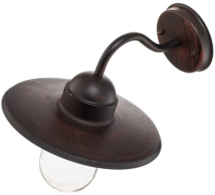 Outdoor Wall Light 'Filip' dimmable (Modern) in Brown Made of Metal (1 Light Source, E27) from Lindby | Wall lamp for Exterior/Interior Walls, House, Terrace und Balcony