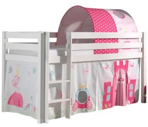 Vipack Bed, Kiefer, Clear White, 90 x 200 cm