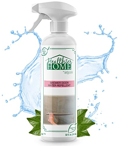 CHOMP! Shower Door Water Repellent: Healthier Home ShowerDoorMagic 6 in 1 Hard Water Stain Preventer for Glass, Fiberglass, Tile & More- Spot, Soap Scum, Calcium & Limescale Prevention 32 oz.