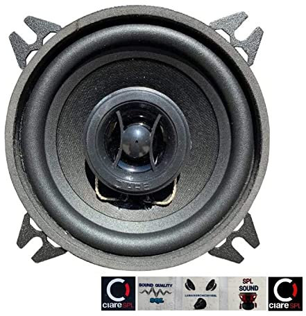 1 CIARE CZ100 altoparlante diffusore sistema 2 vie coassiale da 10,00 cm 100 mm 4 30 watt rms 80 watt max da predisposizione auto nero, 1 pezzo + 5 adesivi omaggio