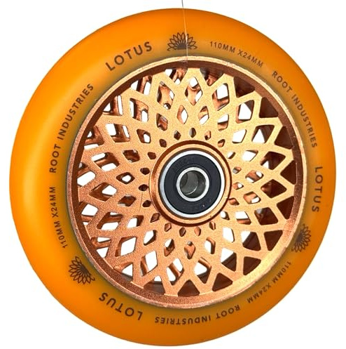 Root Industries Lotus Stunt-Scooter Rolle 110mm + Fantic26 Sticker (Radiant Orange/Pu Orange)