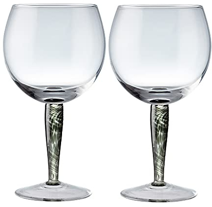 Denby Jet Gin Glasses Set of 2, Black