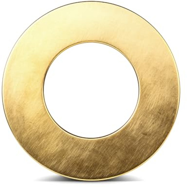 Rondella piatta in ottone M2.5 Metrica Bronzo per viti Bulloni, DIN 934, ID 2,5 mm, OD, 0,5 mm di spessore (confezione da 300)
