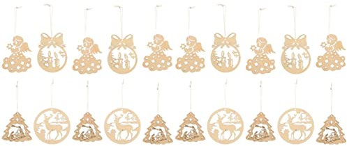 ibasenice 80 STK Weihnachtsschmuck Hirschausschnitt Furnierscheiben Weihnachtsgeschenkanhänger Aus Holz Weihnachtsbehänge Weihnachtsbaum Holz Scheiben Beschilderung Hölzern Handbuch