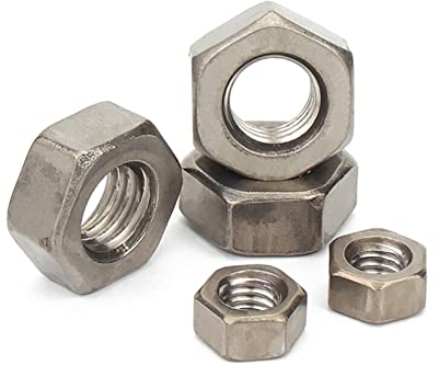 DUBMAG Verbindungsmutter, Sechskantmutter, Titan-Sechskantmuttern DIN934 M1,6 M2 M2,5 M3 M4 M5 M6 M8 M10 (Farbe: 10 Stück, Größe: M10) (Color : 10 Pieces, Size : M10)