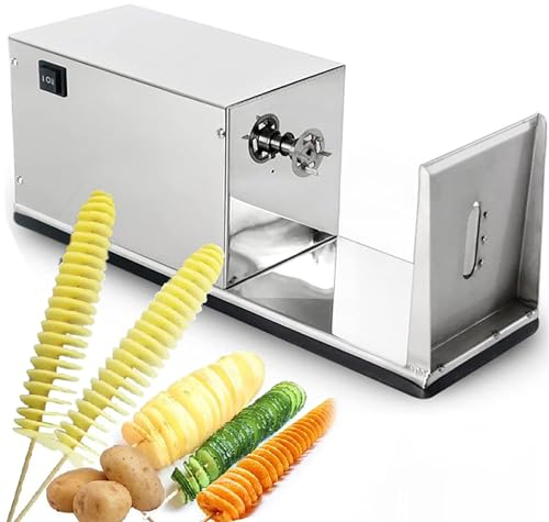 Qiang Cortador De Patatas En Espiral,Herramienta Cortador Espiral De Patatas Tornado Eléctrico Profesional,Cortador De Patatas Fritas,Moldeado En 25 Segundos