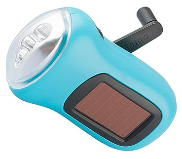 jojofuny Linterna LED de Solar Recargable para Camping y Emergencias Linterna Portátil de Mano con Correa Antipérdida Luz LED de Abs