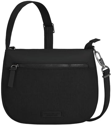 Travelon Unisex Metro Stöldskydd Sadel Crossbody, Svart, Svart