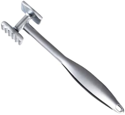 Zerodeko Doppelseitiger Fleischhammer mit Feiner Verarbeitung aus Rostresistenter Legierung zum Zartmachen von Steak und Geflügel in Küche und Restaurant