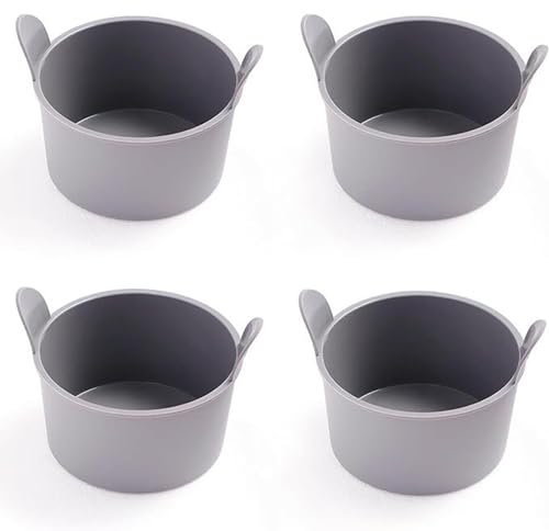 Paquete de 4 coceras de huevos de silicona antiadherente, hueveras escalfar, molde resistente para huevos cocidos, hervidores de huevos para horno, microondas, hervidor, hervidor, freidora de aire