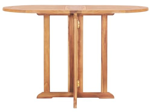 HETFTJN Bierzelttisch Stehtisch Outdoor Biertischgarnitur Terrassentisch - Gartentisch Butterfly Klappbar 120x70x75 cm Teak Massivholz für Innenhof Terrasse Aufenthaltsraum Garten