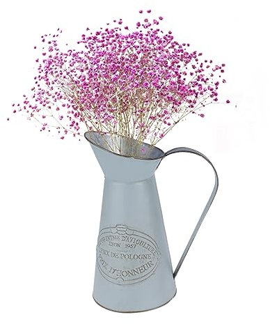 Cabilock Jarras Vintage para Flores Jarrón de Metal de Estilo Rústico Decoración para Bodas Y Hogar