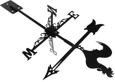 BEBEMOKO Girouette Décorative De Jardin Forme De Coq Indicateur De Direction du Vent pour Cour Et Patio Accessoire De Décoration Extérieure Résistant Et Élégant