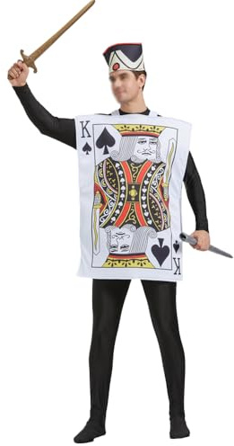 Zhongkaihua König der Herzen Karte Kostüm für Erwachsene Pik Königin Pokerkarten Cosplay Outfits Karneval Halloween Party Faschingskostüme