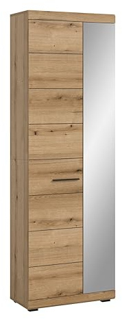 xonox.home Garderobe Scout Garderobenschrank Flurschrank Dielenschrank Flurmöbel Garderobe Schrank in Evoke Oak Eiche Nb., ca. 62x197x37 cm