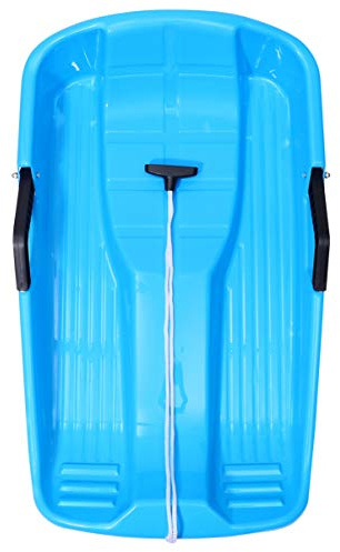 HEMOTON Schneeschlitten Kunststoff Rodelschlitten FüR Kinder Und Erwachsene Mit Rutschfestem Griff Robuster Winter Outdoor Slider