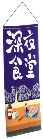 DECHOUS Bandiera in Giapponese per Sushi Decorazione da Parete Resistente per ed Striscione Colorato per Sala da e Locali Gastronomici